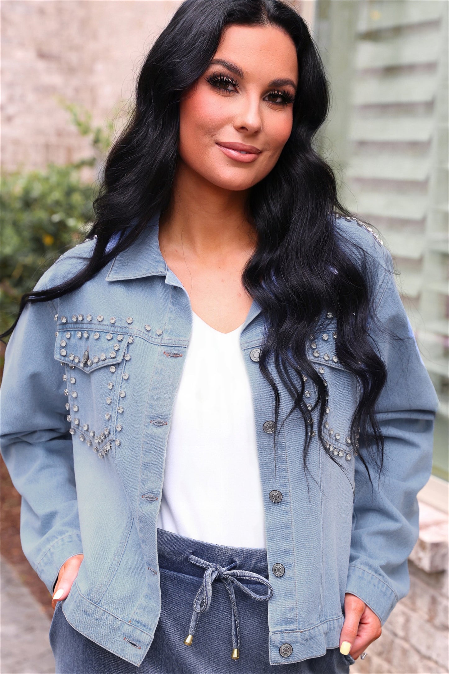 Stella Rhinestone Denim Jacket
