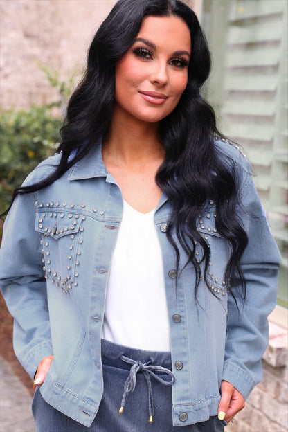 Stella Rhinestone Denim Jacket