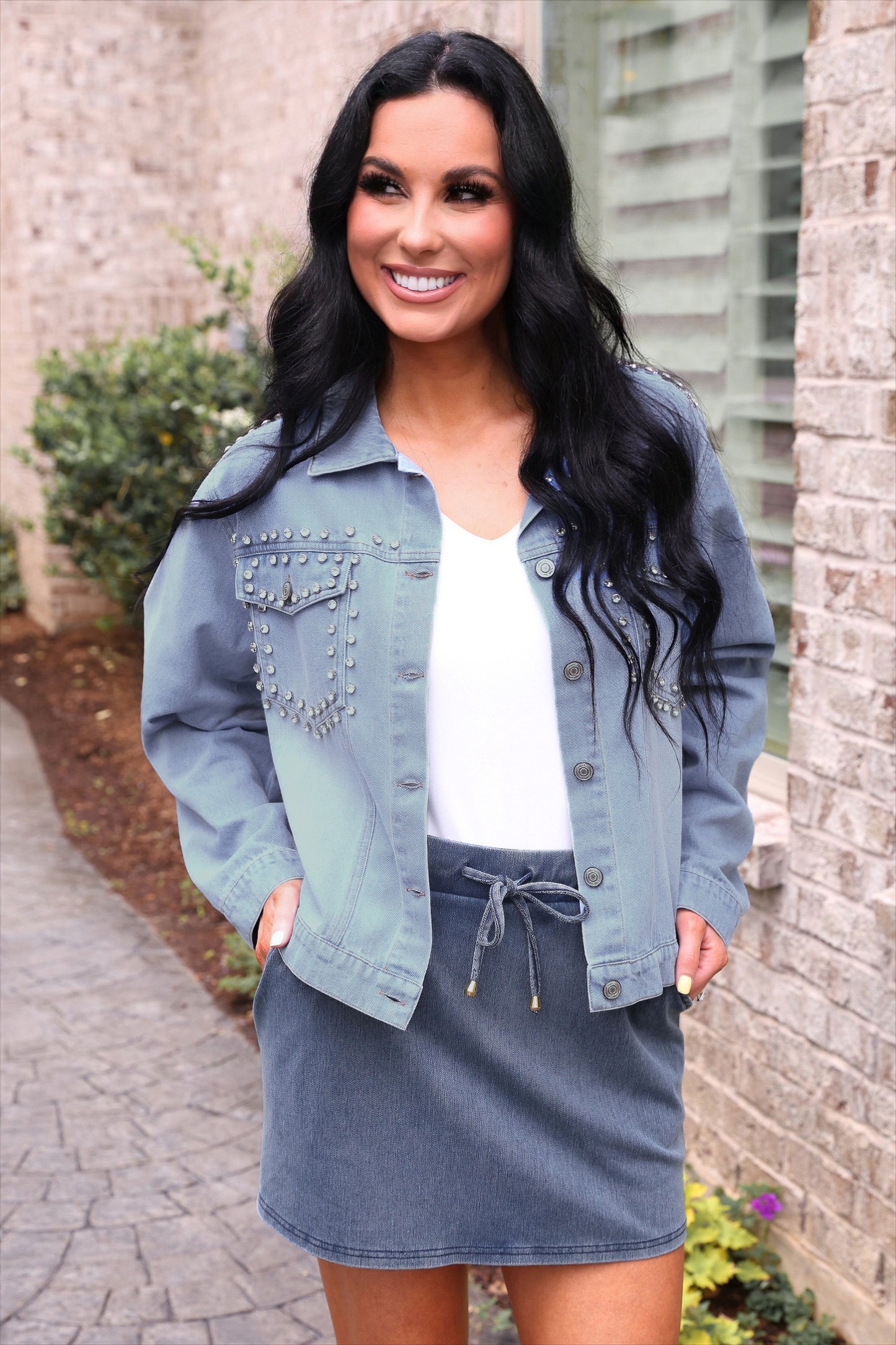 Stella Rhinestone Denim Jacket