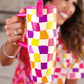Groovy Checkered Sleek Tumbler