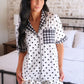 Gingham Polka Dot Ruffle Pajama Set