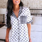 Gingham Polka Dot Ruffle Pajama Set