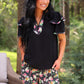 Ava Flutter Sleeve Blouse- Daisy Polka Dot