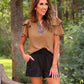 Ava Flutter Sleeve Blouse- Safari Chic