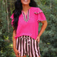 Ava Flutter Sleeve Blouse- Neapolitan Stripes