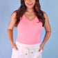 PREORDER- Haven V-Neck Bodysuit- Light Pink