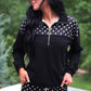 Mia Printed Pullover- After Dark Polka Dot