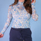 PREORDER- Kylie Lace Top- Blue Romance