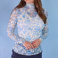 PREORDER- Kylie Lace Top- Blue Romance