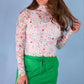 Kylie Lace Top- Spring Happy Blooms
