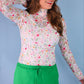 PREORDER- Kylie Lace Top- Spring Happy Blooms