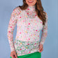 PREORDER- Kylie Lace Top- Spring Happy Blooms