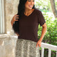 PREORDER- Jess Lea Basic Tee- Chocolate
