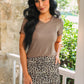 PREORDER- Jess Lea Basic Tee- Mocha