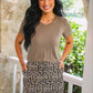 PREORDER- Jess Lea Basic Tee- Mocha