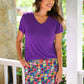 PREORDER- Jess Lea Basic Tee- Purple