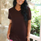 PREORDER- Jess Lea Basic Tee- Chocolate