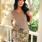 PREORDER- Jess Lea Basic Tee- Mocha