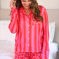 PREORDER- Heartfelt Stripes Ruffle Pajama Set