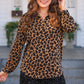 PREORDER- Nina Button Up Tunic- Leopard