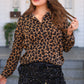 PREORDER- Nina Button Up Tunic- Leopard