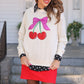 PREORDER- Cherry Bow Luxe Pullover