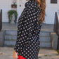 PREORDER- Nina Button Up Tunic- After Dark Polka Dot