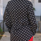 PREORDER- Nina Button Up Tunic- After Dark Polka Dot