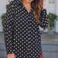 PREORDER- Nina Button Up Tunic- After Dark Polka Dot