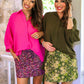 PREORDER- Sloane Button Up Top- Pink