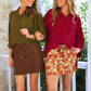PREORDER- Sloane Button Up Top- Burgundy