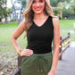 Haven V-Neck Bodysuit- Black