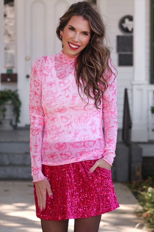 PREORDER- Keigan Mesh Top- Lover's Daydream