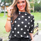 PREORDER- Emma Mesh Tee- After Dark Polka Dot