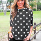 PREORDER- Emma Mesh Tee- After Dark Polka Dot
