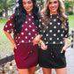 PREORDER- Emma Mesh Tee- After Dark Polka Dot