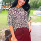 PREORDER- Emma Mesh Tee- Safari Chic