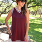 PREORDER- Sideline Tunic Biker Set- Maroon