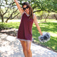 PREORDER- Sideline Tunic Biker Set- Maroon