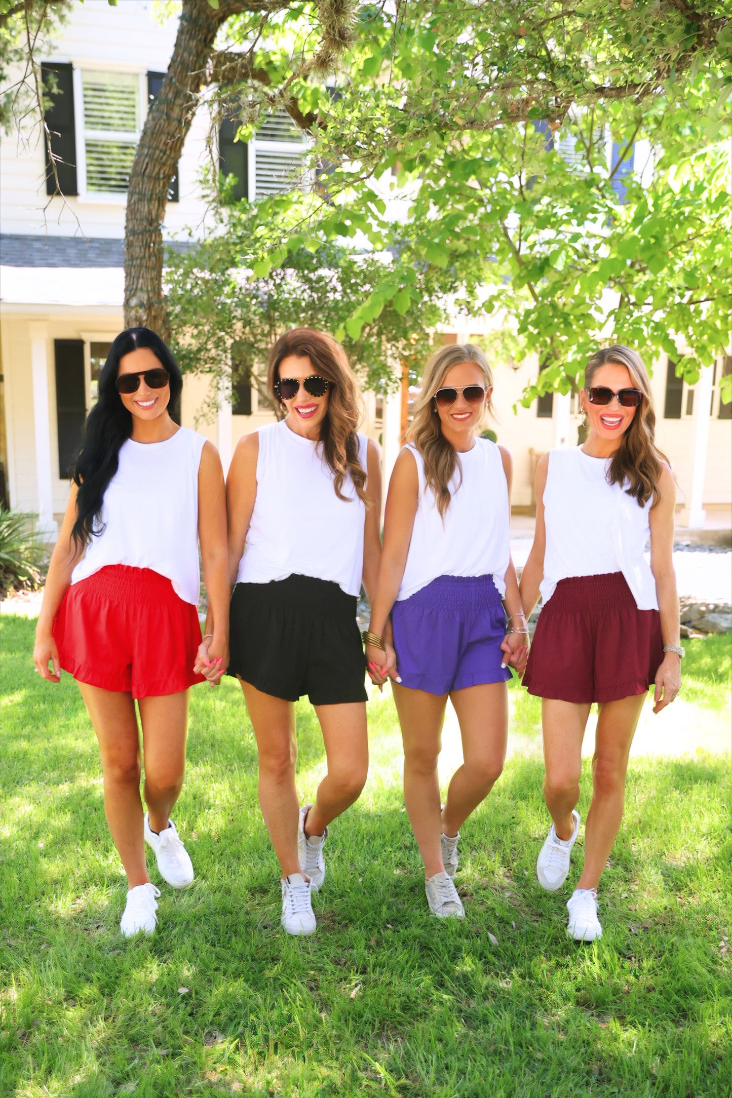PREORDER- Sunny Strolls High Waisted Shorts- Purple