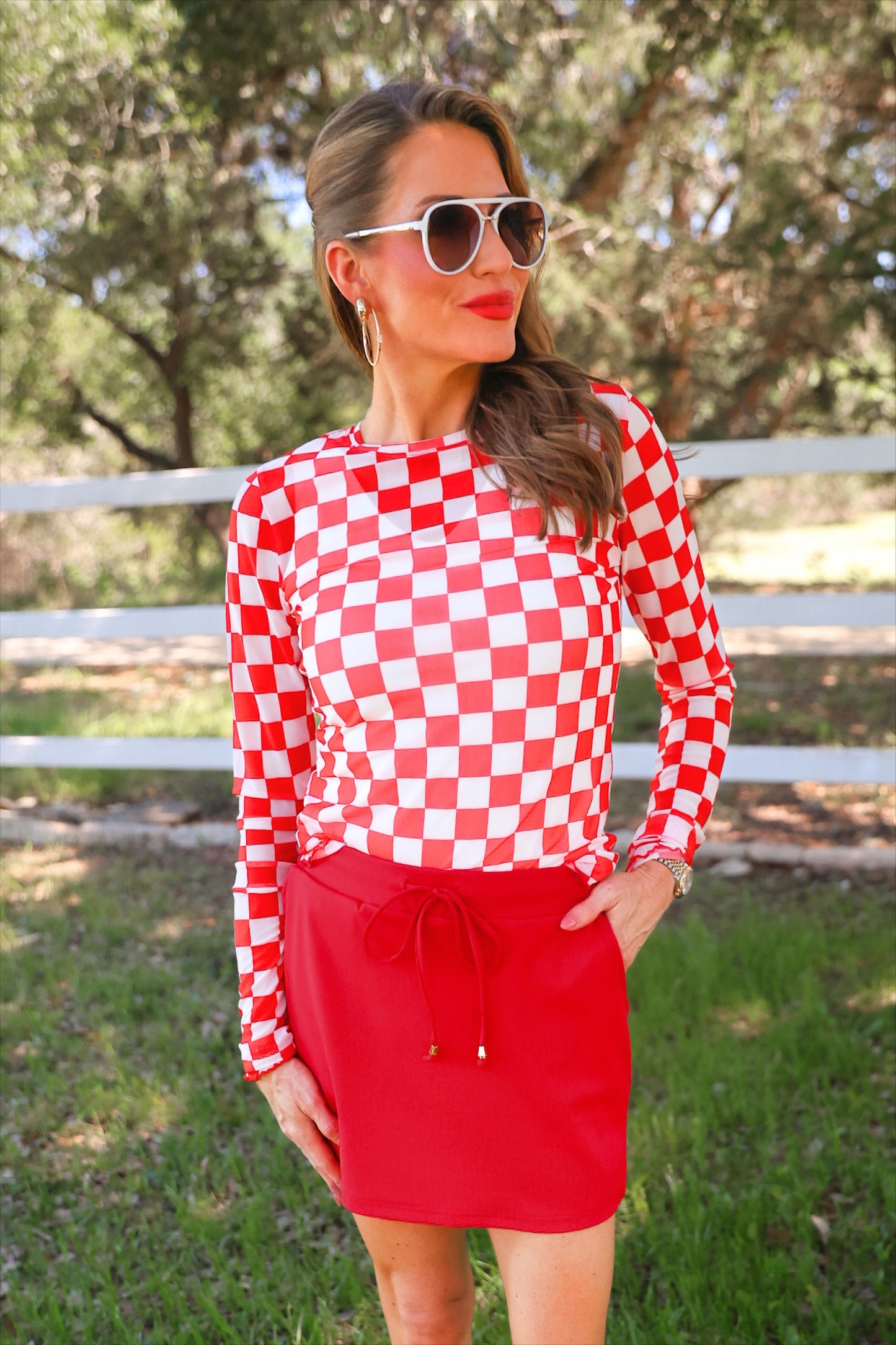PREORDER - Solid Red Skort