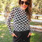 PREORDER- Alyssa Mesh Top- Black Checkered