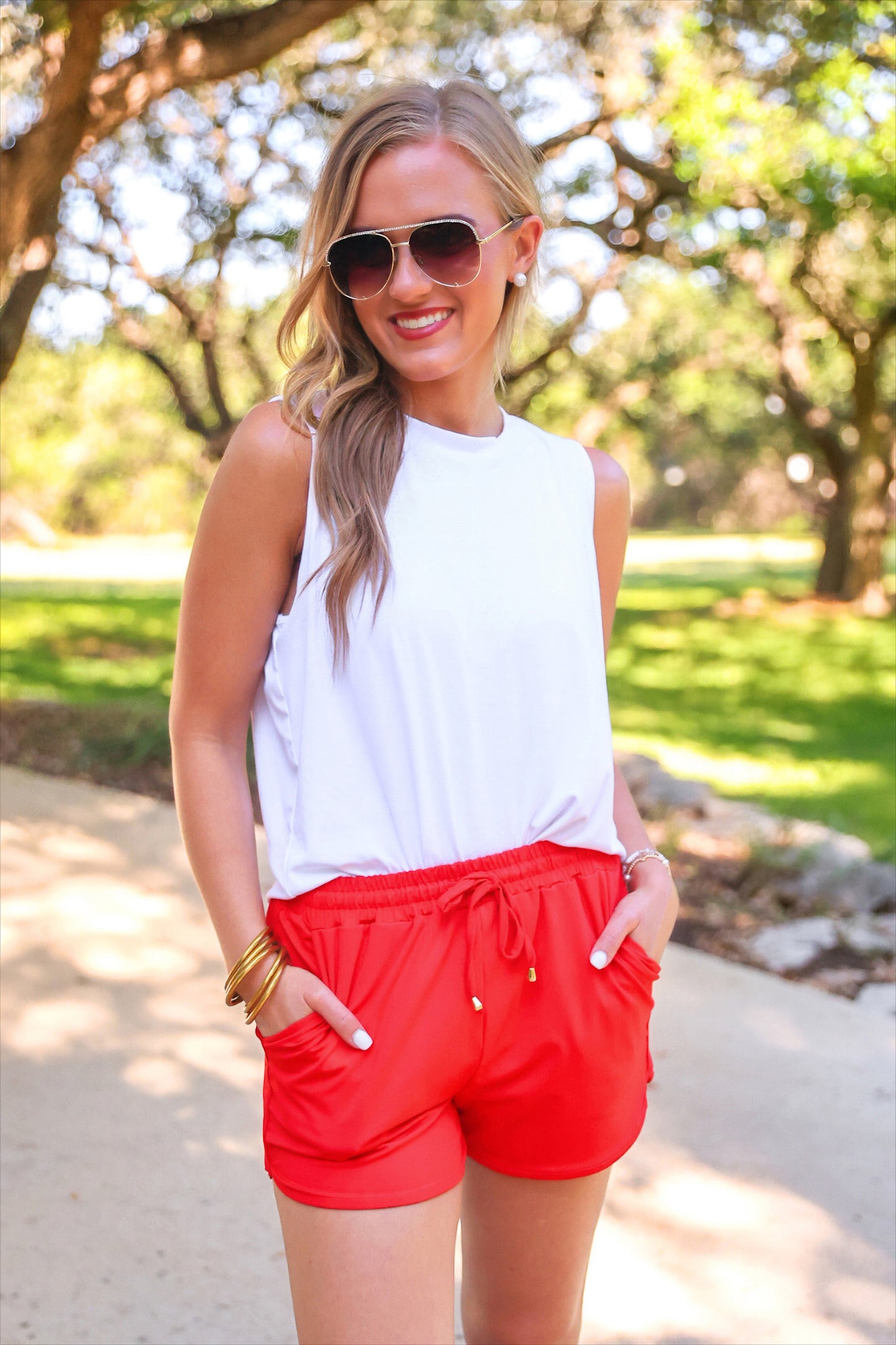 PREORDER- Solid Red Everyday Shorts