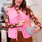 Twila Quilted Tie Vest- Pink