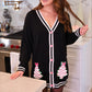 Bow Christmas Treat Long Cardigan