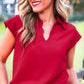 Make It Count Cap Sleeve Set- Burgundy
