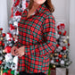 Nina Button Up Tunic- Christmas Plaid