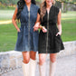 PREORDER- Refined Denim Zipper Dress- Light Wash