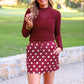 PREORDER- Kate Mesh Top- Burgundy