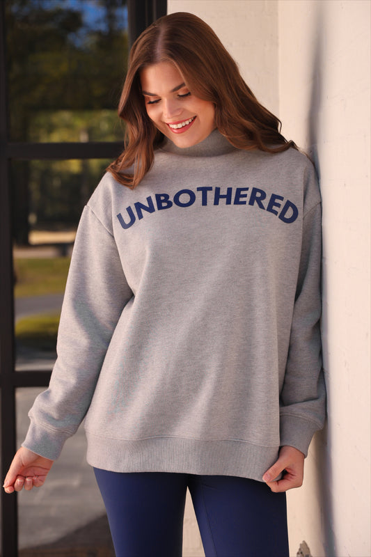 PREORDER- Unbothered Mock Neck Pullover
